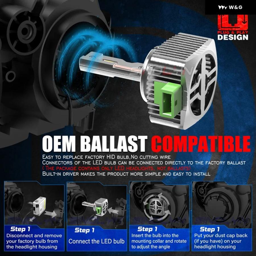 並行輸入品 35W D1S D1R D2S D2R D3S D3R D4S D4R D5S D8S CANバス LED ランプ L | ブランド登録なし | 09