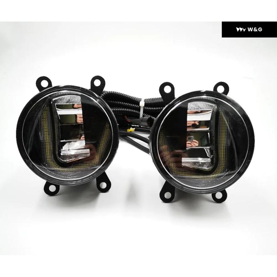 並行輸入品 3-IN-1機能 オート LED DRL デイタイム ランニングライト カープロジェクター フォグランプ イエローシグ | ブランド登録なし | 05