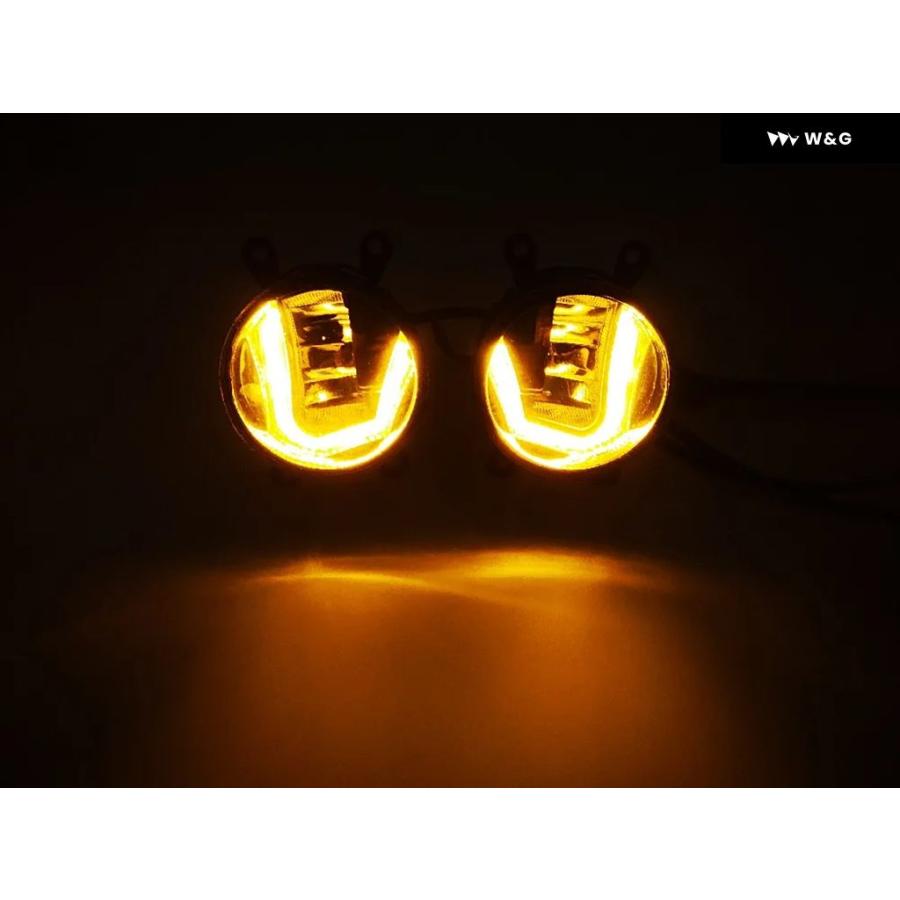 並行輸入品 3-IN-1機能 オート LED DRL デイタイム ランニングライト カープロジェクター フォグランプ イエローシグ | ブランド登録なし | 07