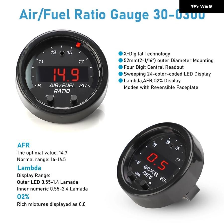 並行輸入品 車用 O2 空燃比ゲージキット 30-0300 Xシリーズ AFR ワイドバンド LSU 4.9 0258017025 | ブランド登録なし | 04