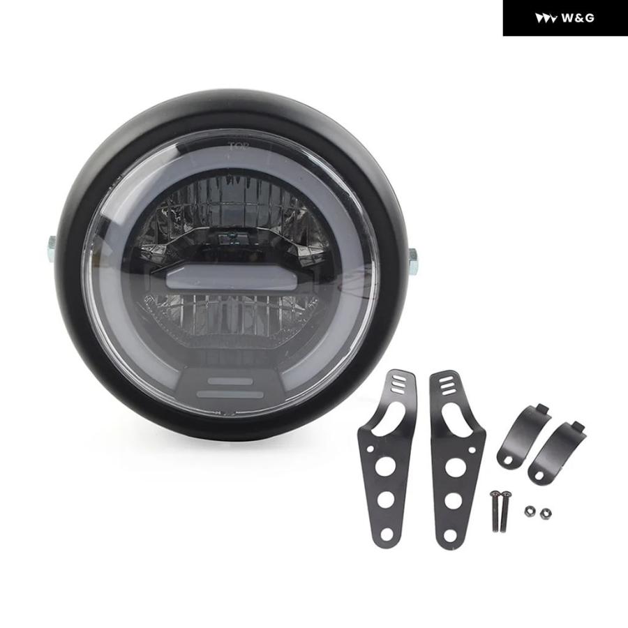 並行輸入品 5.75インチ LED ヘッドライト HI/LO DRL ブラケット コールマン CT200U-EX BT200X ミの画像
