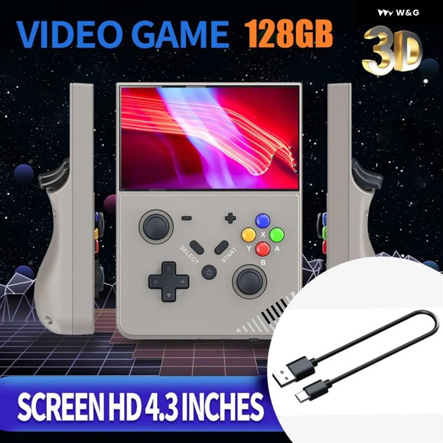 並行輸入品 R43 PRO ハンドヘルドゲーム コンソール 128G 4.3インチ 3Dホーム 4K HD M18 レトロゲーム | ブランド登録なし | 01