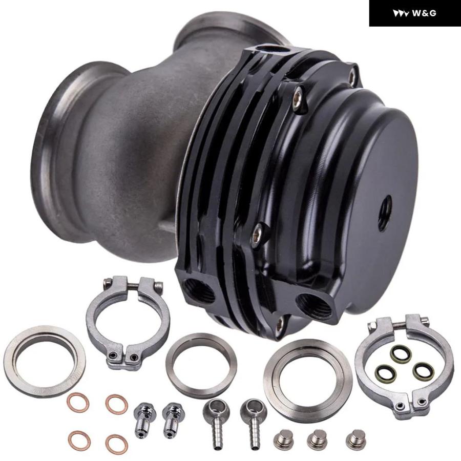並行輸入品 38MMターボ排気 マニホールド アウター Vバンドウェイストゲート+ダンプ パイプ ブローオフ バルブ ブラック カ | ブランド登録なし | 02