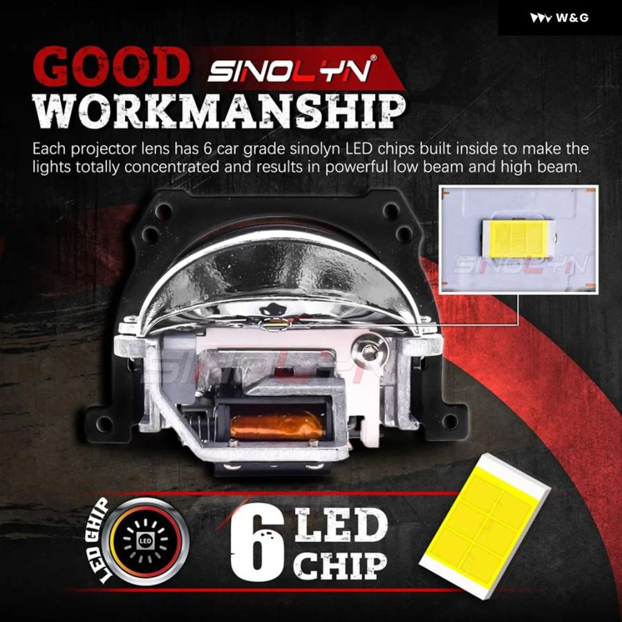 並行輸入品 2.8インチ バイ LED プロジェクターレンズ ハニカム LED ライト 車用 HELLA 3R G5 エッチング | ブランド登録なし | 02