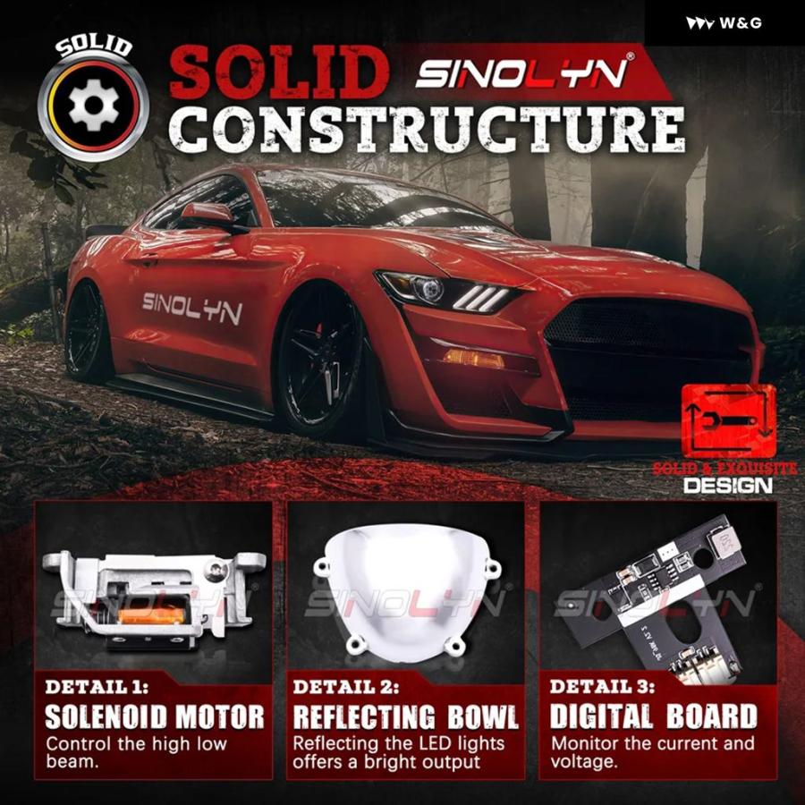 並行輸入品 2.8インチ バイ LED プロジェクターレンズ ハニカム LED ライト 車用 HELLA 3R G5 エッチング | ブランド登録なし | 03