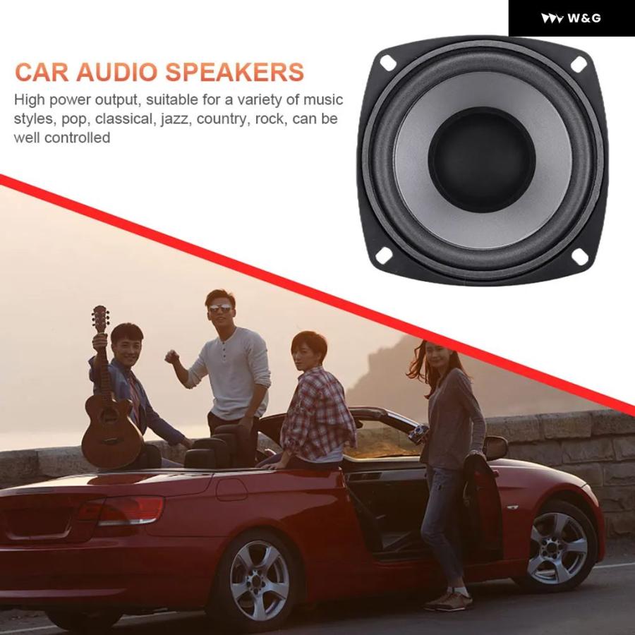 並行輸入品 4/5/6インチ カーHIFI同軸 スピーカー 400W 500W 600W サブウーファー スピーカー カーサブウー | ブランド登録なし | 08