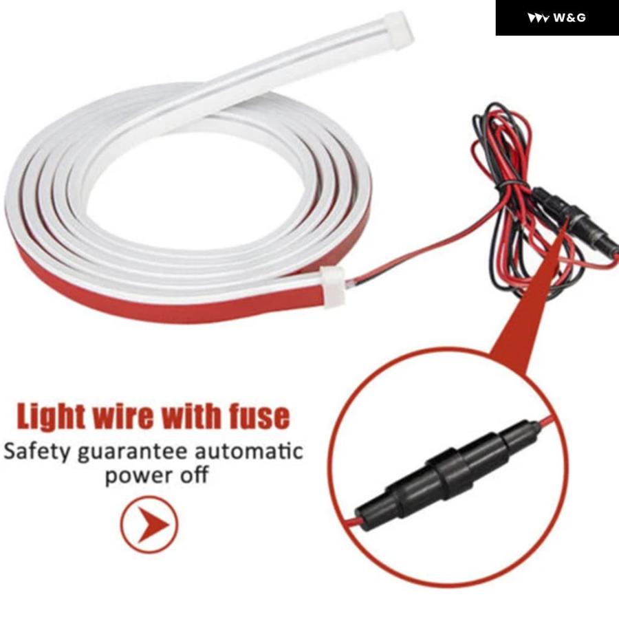 並行輸入品 120-180CM スキャンスタートアップダイナミックカーLEDフードシグナルライトストリップDRL デイタイム ラン | ブランド登録なし | 05