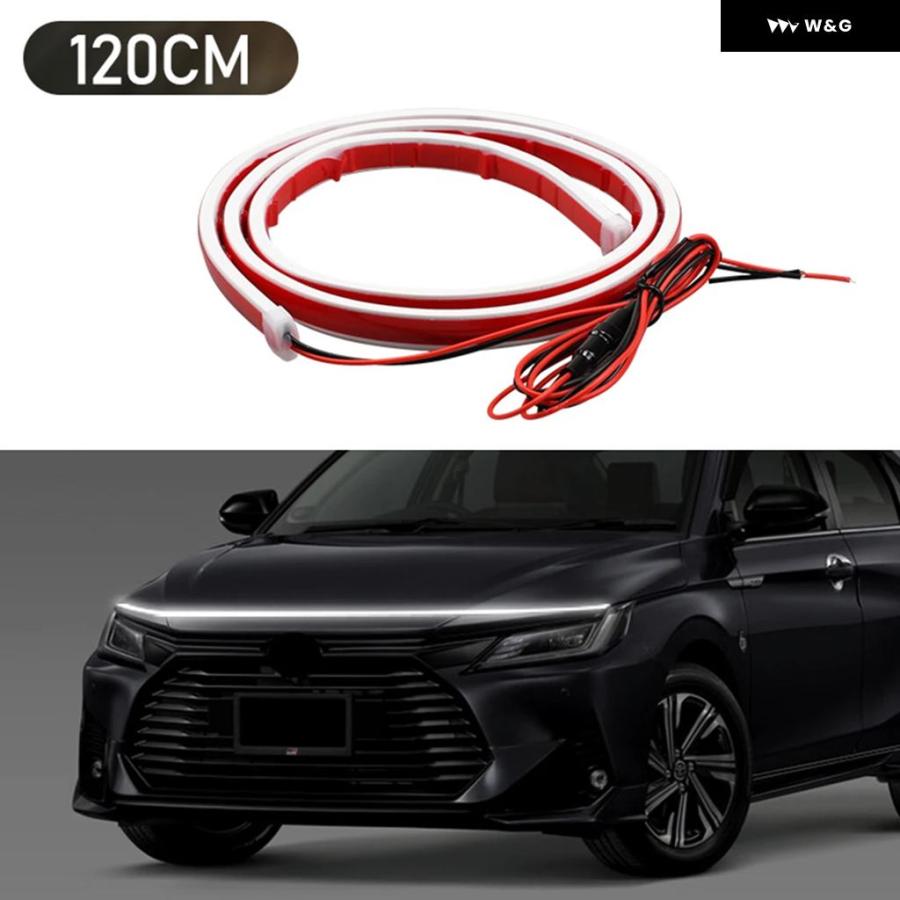 並行輸入品 120-180CM スキャンスタートアップダイナミックカーLEDフードシグナルライトストリップDRL デイタイム ラン | ブランド登録なし | 06