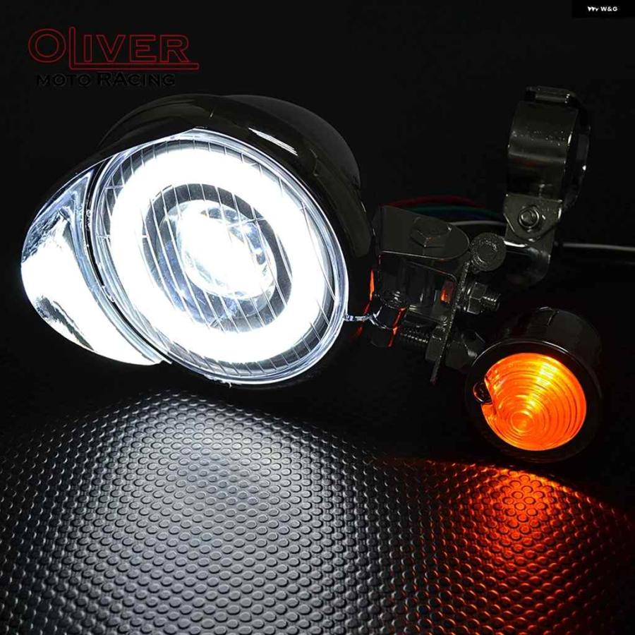 ブランド登録なし - 並行輸入品自動二輪車 自動二輪車 LED注目の的 ウィンカー付き添い人 かばい立て駆動動力照明ランプ ハーレー クリーヴァ 喫茶店レーサー ホンダ ヤマハ