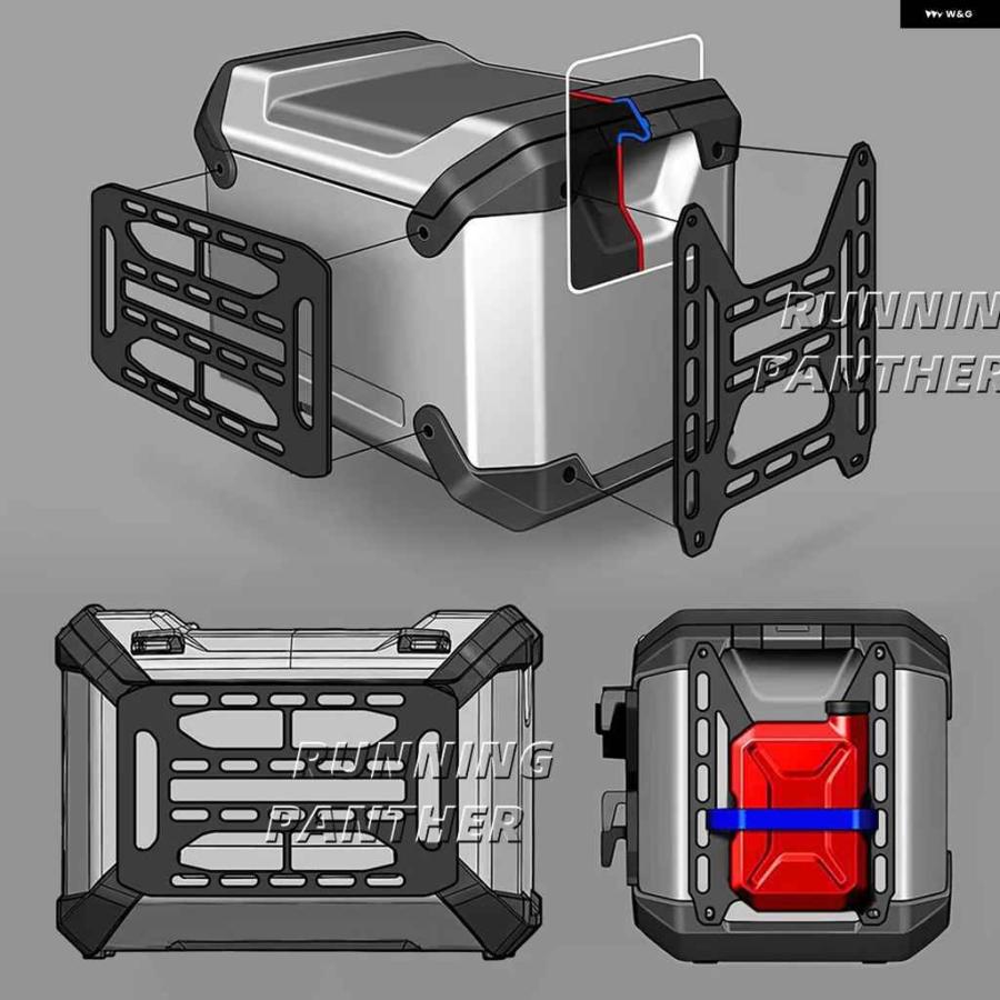 並行輸入品収納 ボックス トップサイド ボックス トランク オートバイ バイク アクセサリー テール ボックス ラゲッジ グリル ガード BMW ADV R1300GS_18