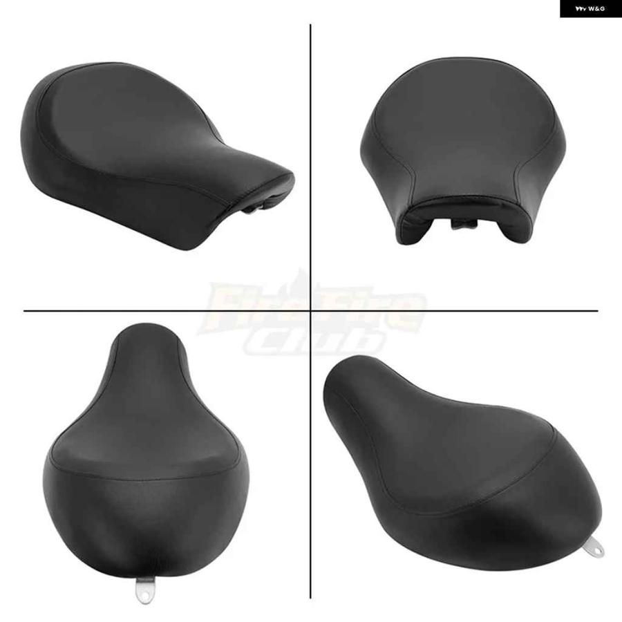ブランド登録なし - 並行輸入品 自動二輪車 自動二輪車 黒いこと １番ウッド向こう正面 PUレザーピロー ソロ居敷き 座蒲団 ハーレー 運動競技はやりっ子 883 48 72