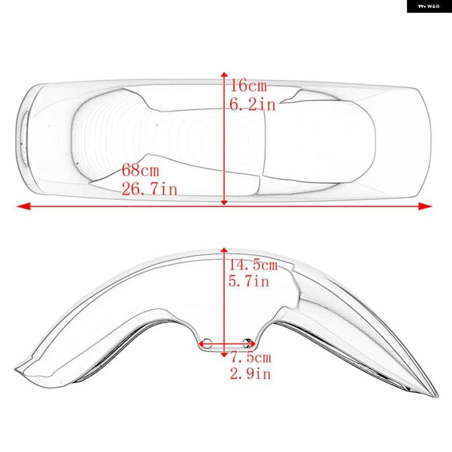 ブランド登録なし - 並行輸入品自動二輪車 自動二輪車 フロントフェンダーレトロ マッドガード 取りまかなう グロス黒いことABS 可塑性物質 ハーレー ソフテイル ファットボーイ2006