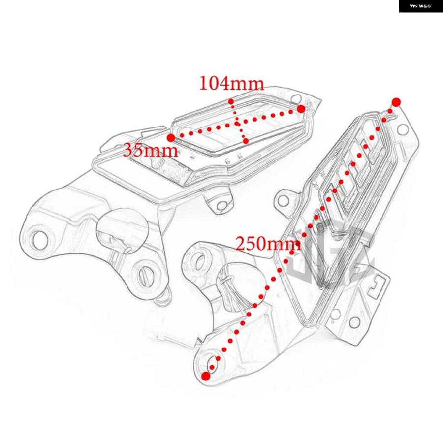 ブランド登録なし - 並行輸入品ヤマハ XMAX300 V2 コネクテッド 2023-2024 自動二輪車 自動二輪車 ウィンカー LED 点灯 点滅 表示計器 ともし火 付属品