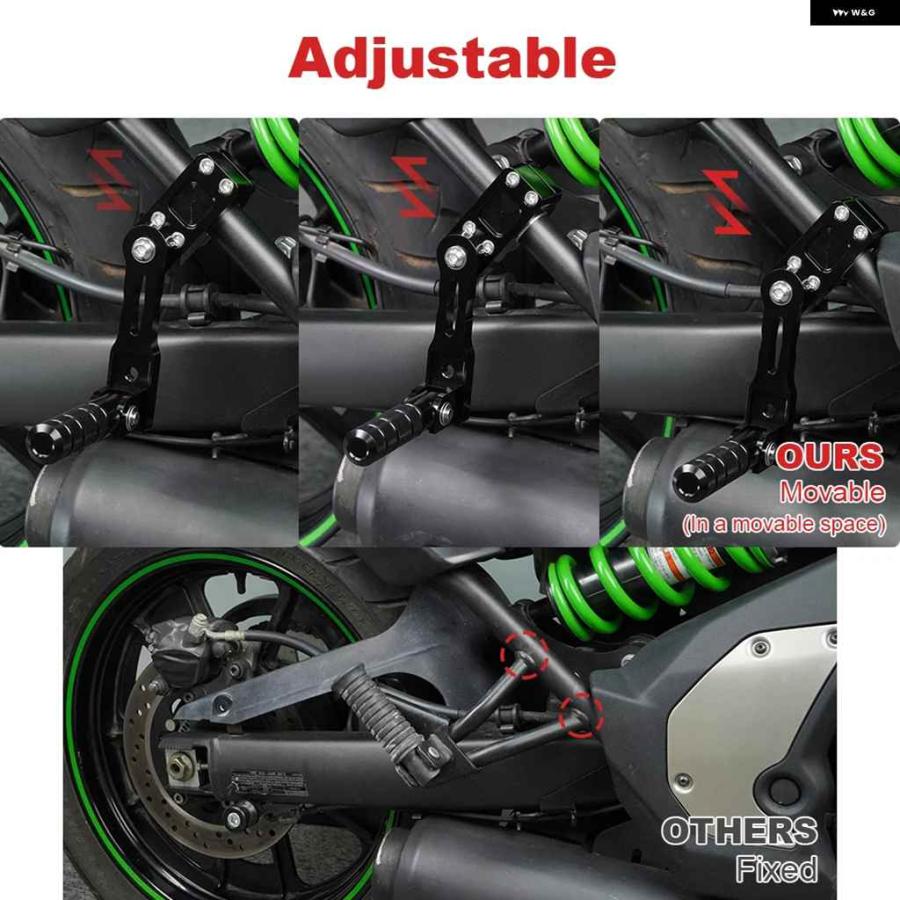 並行輸入品ヤマハ テネレ 700 XTZ690 2019-2024 オートバイ バイク パッセンジャー フットペグ マウント キット ペグ 延長 ブラケット_5