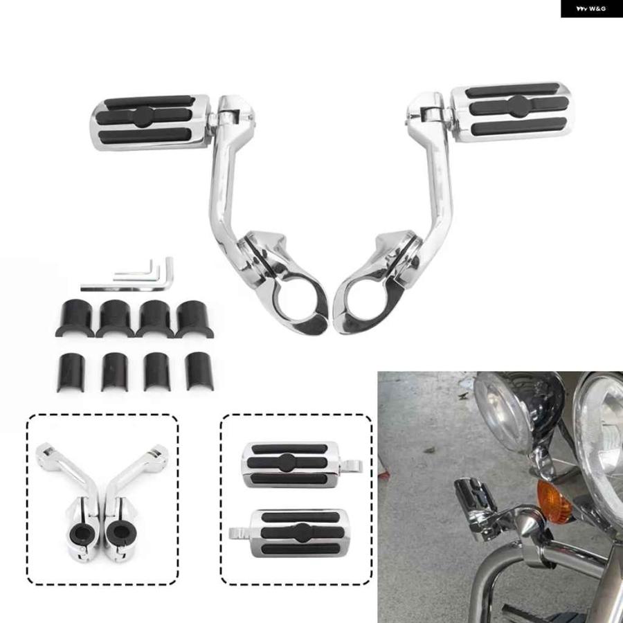並行輸入品オートバイ バイク フットレスト 1-1/4インチ 32MM エンジン ガード フットペグ マウント 1-1/4インチ 32MM エンジン ガードの画像