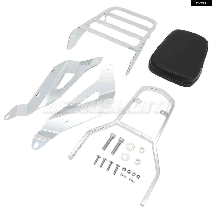 並行輸入品オートバイ バイク アクセサリー バックレスト シーシーバー ラゲッジラック付き ホンダ シャドウ 750 VT750 RS VT750RS 2010-2018の画像