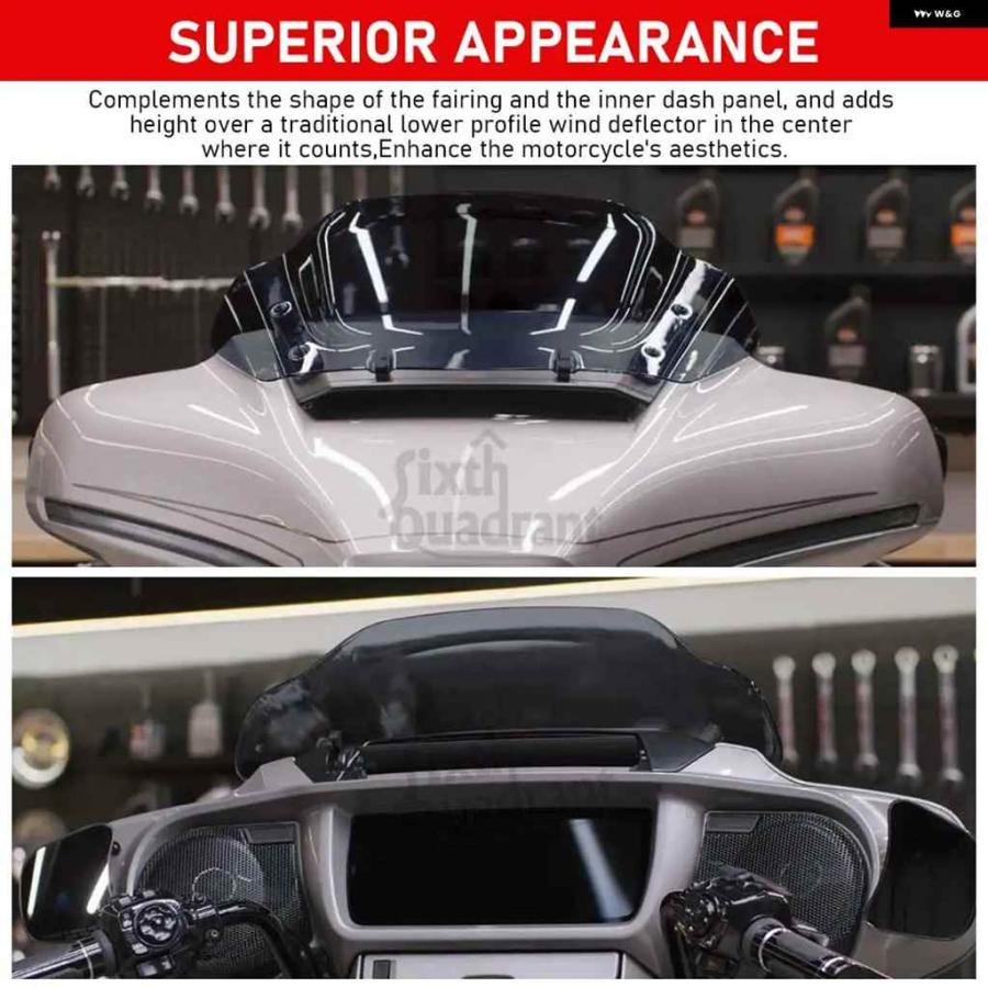並行輸入品10インチ モーターフロント フェアリング ウィンドシールド ハーレー ストリートグライド FLHX/I CVO FLHXSE ウィンドシールド デフレクターの画像