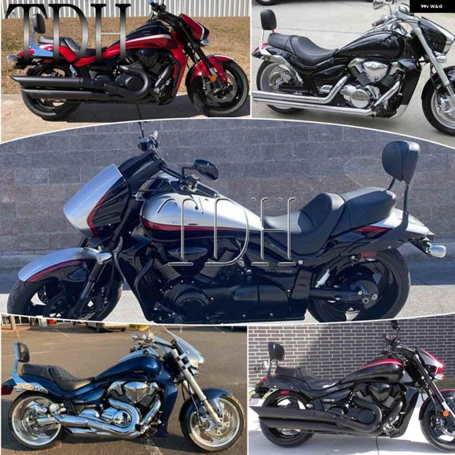 並行輸入品リア用バックレスト シーシーバー クッション パッド ブラック スズキ ブルバード M109 R M109R M109RZ リミテッド 06-19 シーシーバー_7