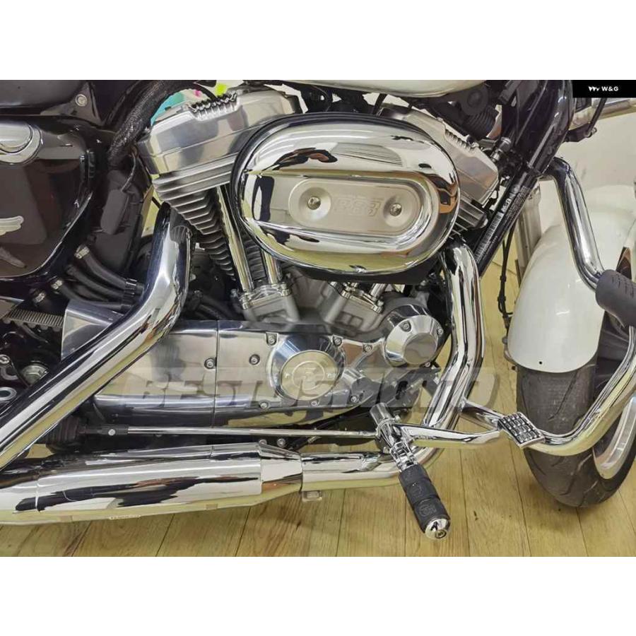 並行輸入品オートバイ バイク フォワード コントロール ペグ レバー リンケージキット ペグ ハーレー スポーツスター 883 1200 XL883C/N/L/R XL1200C/R/の画像