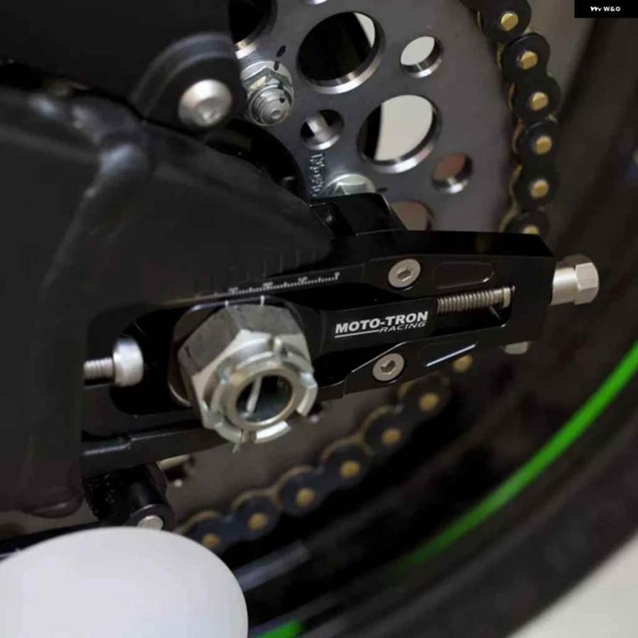 並行輸入品カワサキ ZX6R ZX636 2019-2024 ZX-6R オートバイ バイク CNC 合金 カーボンボード チェーン 調整アジャスター | ブランド登録なし | 03