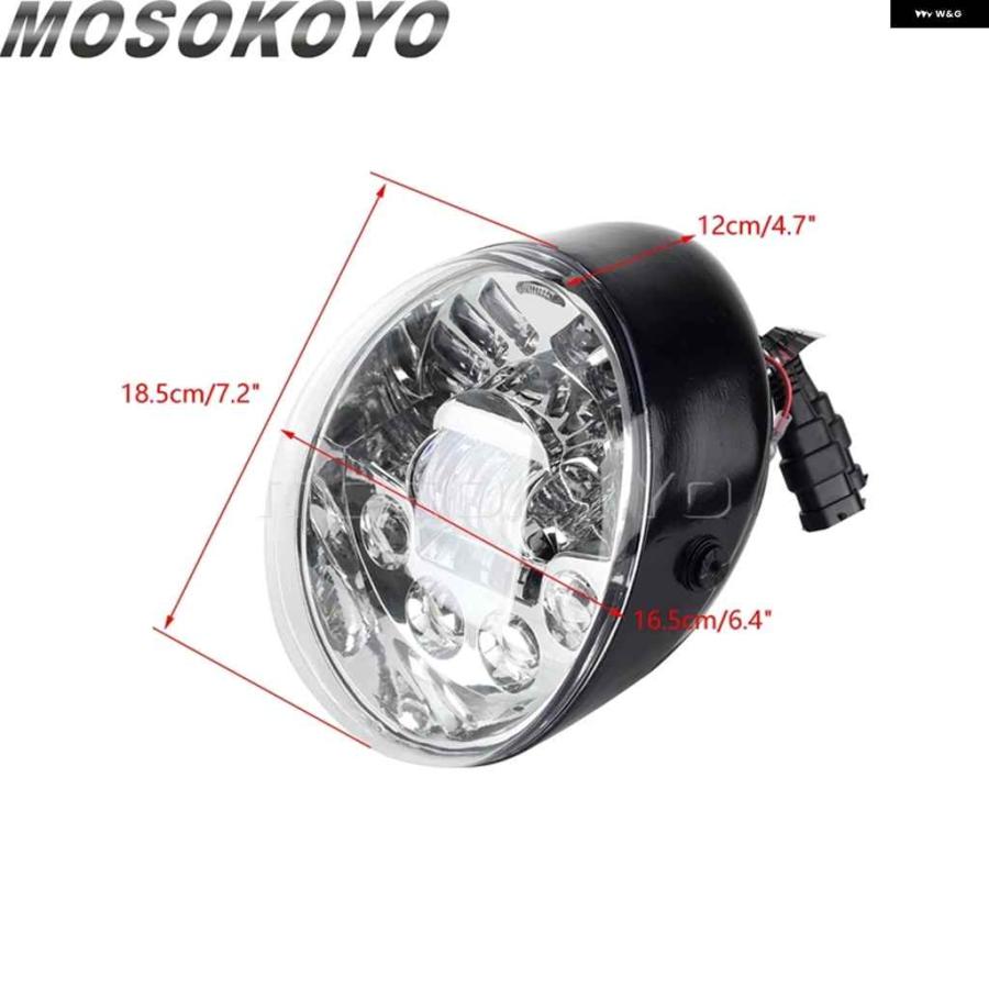 並行輸入品E9 DOT承認HI/LOビーム ヘッドランプ ハーレー ナイトロッドVRSCD VRSCDXストリートロッドVRSCR VロッドCVOマッスルVRSCA LED ヘッドライト_5