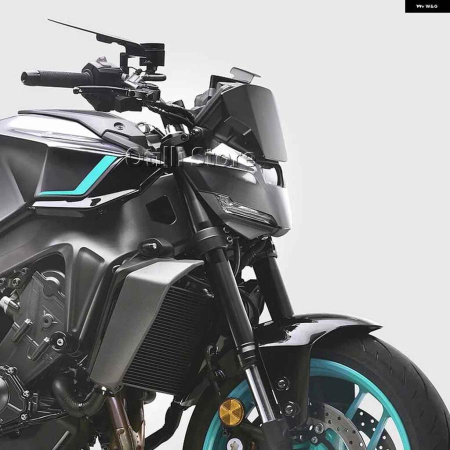 並行輸入品ヤマハ MT-09 MT-09 SP 2024 2025 オートバイ バイク スポーツ ウィンドシールド バイザーアルミウィンドスクリーンブラックシルバーMT09 SP_5