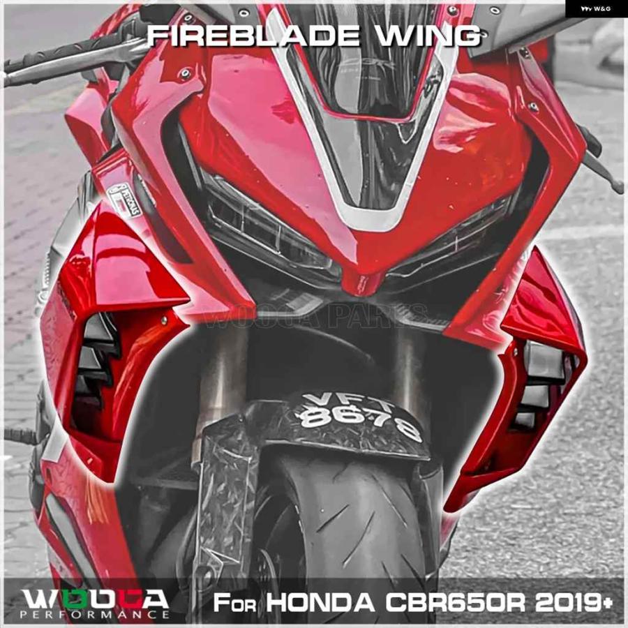 【並行輸入品】CBR650R ファイアブレード ウィング ホンダ 2019 2021-23 ボディ サイドカバー エアロ ウィングレット フレーム カウル フェアリング エアロ