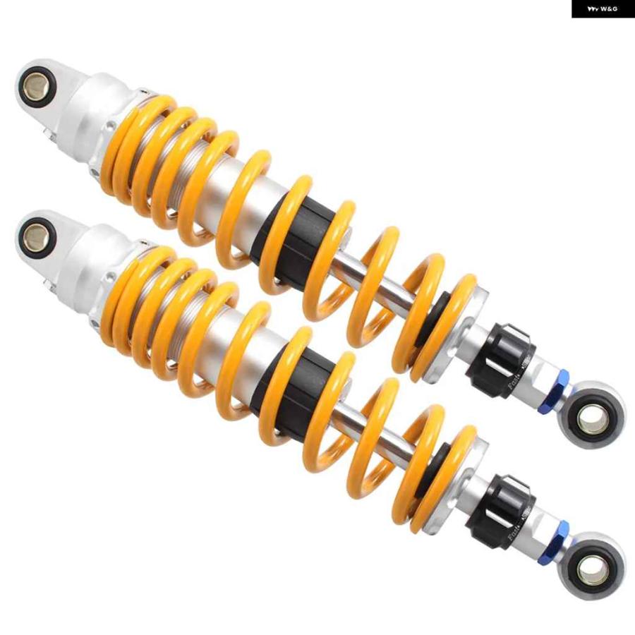 並行輸入品330MM オートバイ バイク リアサスペンション 調整可能エアショック アブソーバー ダンパー ハーレー ホンダ ヤマハ ATV クワッドの画像