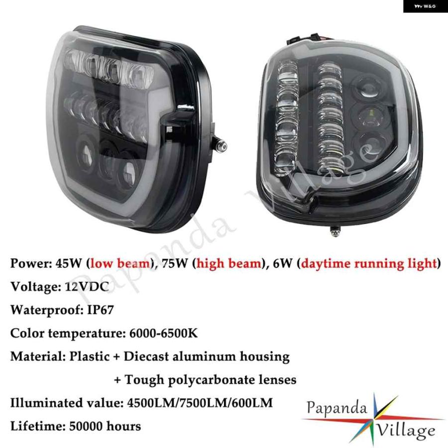 並行輸入品】オートバイ バイク LED ヘッドライト ハイ/ロービーム DRL