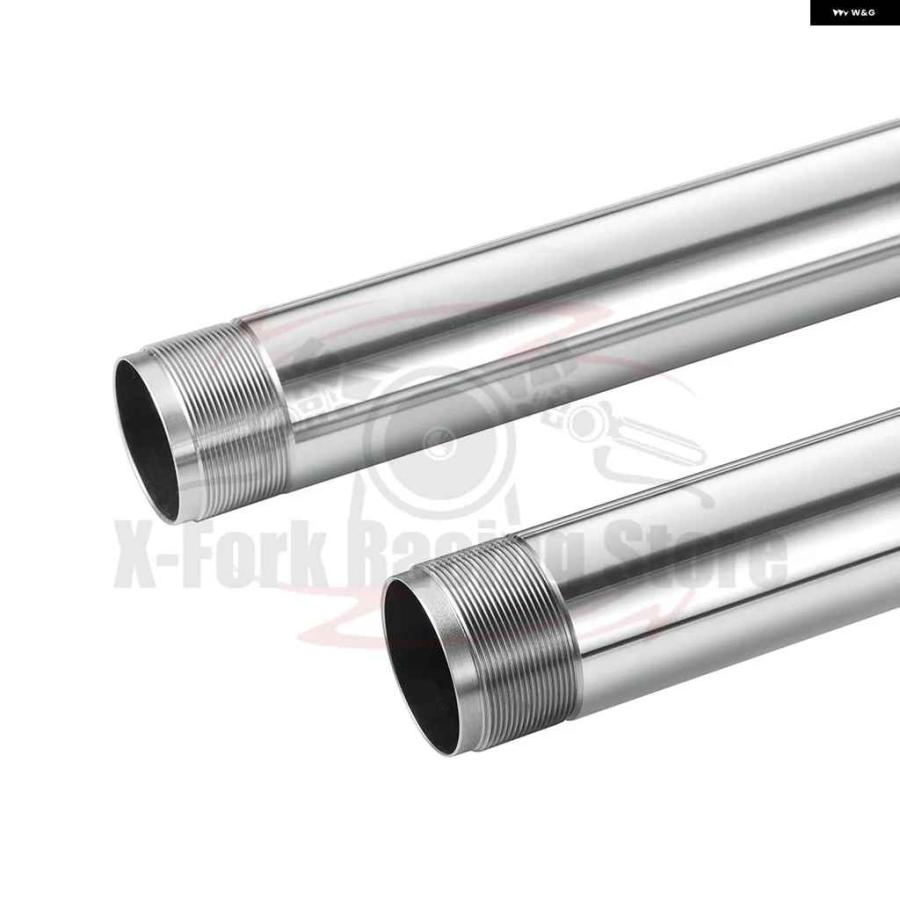 並行輸入品フロントインナー フォーク チューブ パイプ バーシルバーペア ヤマハ 2004-2006 2005 43X520MM 5VY-23120-00 5VY-23110-00 フォーク レッグの画像
