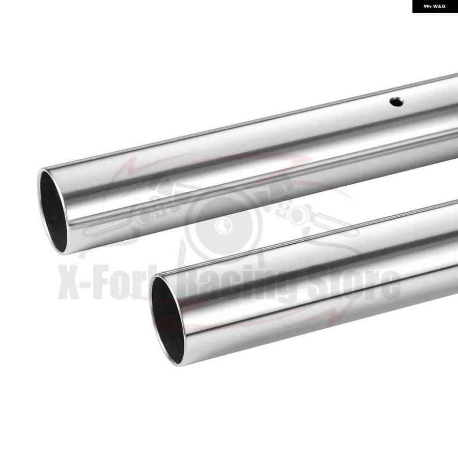 並行輸入品フロントインナー フォーク チューブ パイプ バーシルバーペア ヤマハ 2004-2006 2005 43X520MM 5VY-23120-00 5VY-23110-00 フォーク レッグの画像