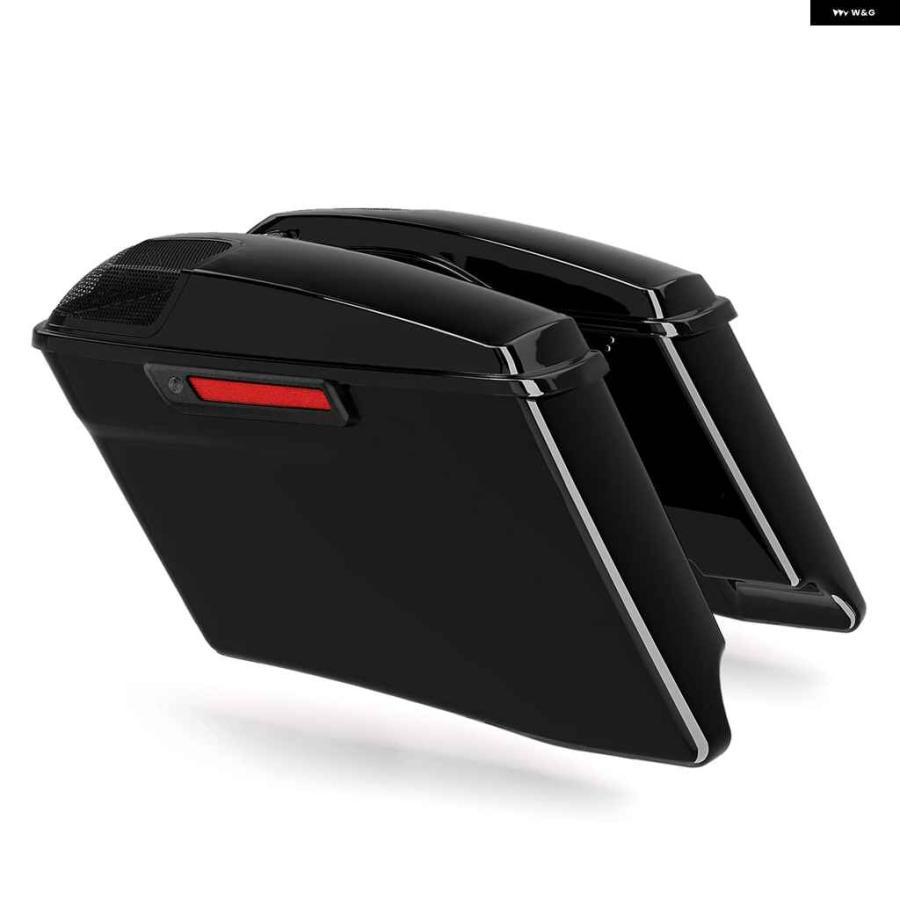 並行輸入品4インチ ストレッチ 拡張ハード サドルバッグ ハーレー CVO ツーリンググライド 2014-2024 ラゲッジ キャリア サイドバッグの画像