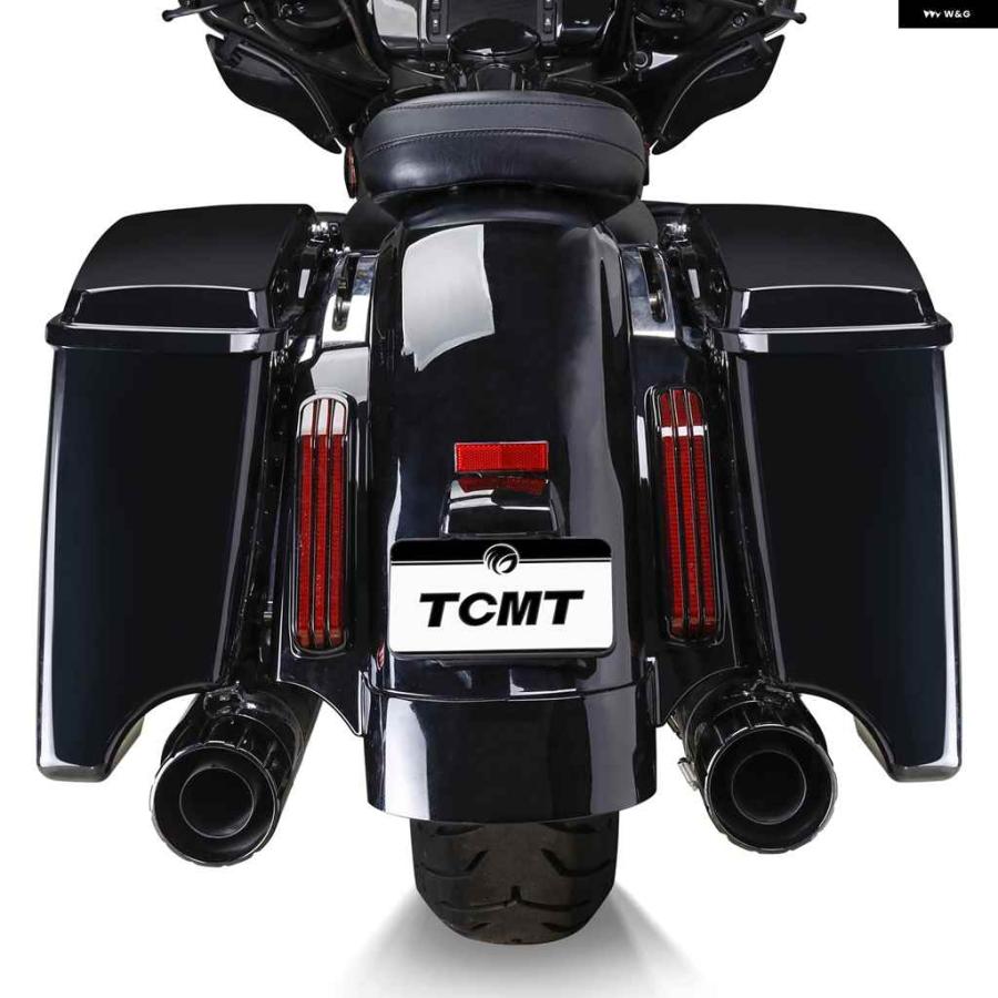 並行輸入品4インチ ストレッチ 拡張ハード サドルバッグ ハーレー CVO ツーリンググライド 2014-2024 ラゲッジ キャリア サイドバッグの画像