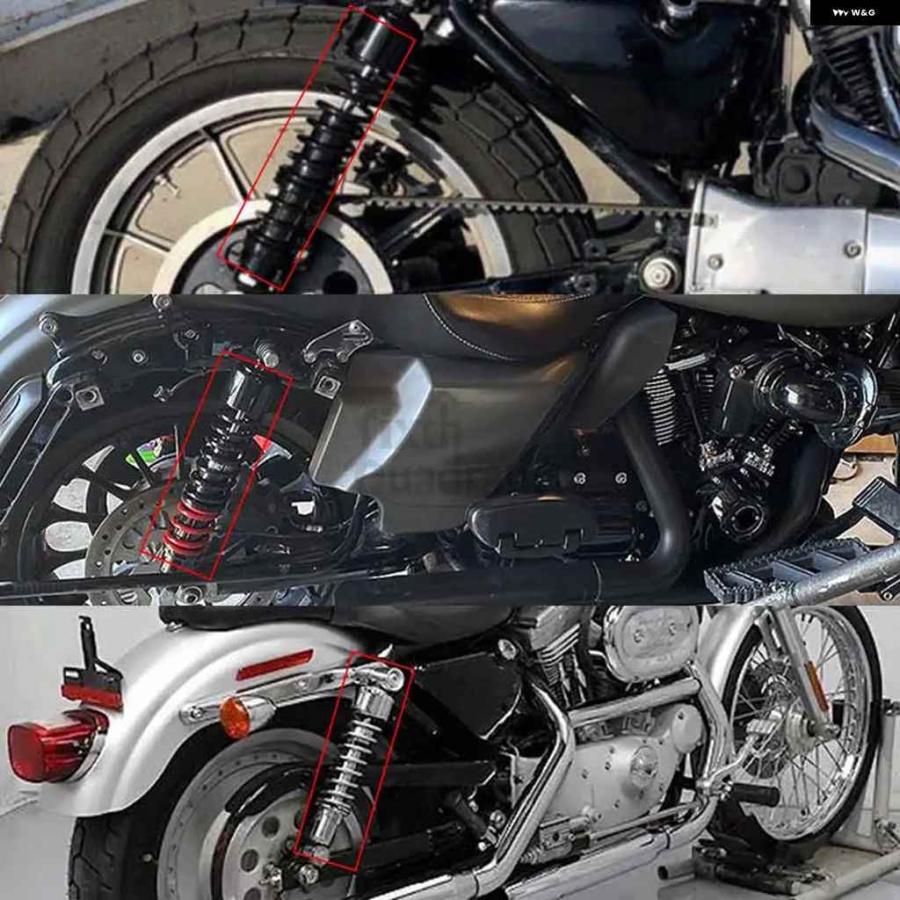 並行輸入品380MM オートバイ バイク リアエアショック アブソーバー ソリッド 合金 ハーレー ダビッドソン スポーツスター ハガー XLH883HUG 1988-2003の画像