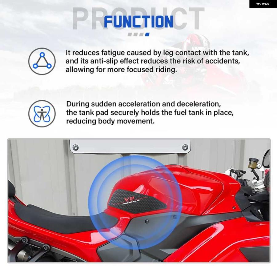 並行輸入品オートバイ バイク タンク パッド ドゥカティ PANIGALE V2 V2S 2025 アクセサリー ノンスリップサイド燃料タンクニー パッド ステッカーの画像