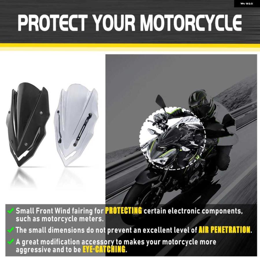 並行輸入品Z900 スポーツツーリング ウィンドシールド ウィンドスクリーン カワサキ 2017 2018 2019 オートバイ バイク ウィンド ディフレクター シールの画像