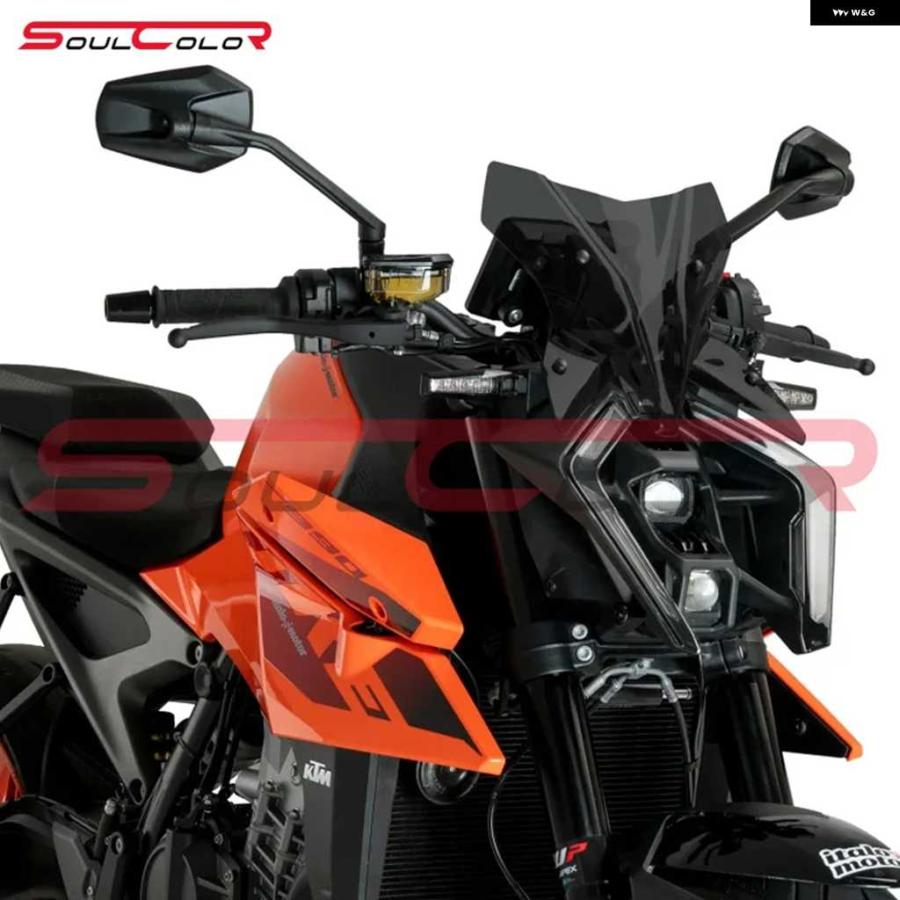 並行輸入品オートバイ バイク スポーツ ウィンドシールド バイザー マットブラック ウィンドスクリーン 990 DUKE 2024 2025 990DUKE 24 25 DUKE990の画像