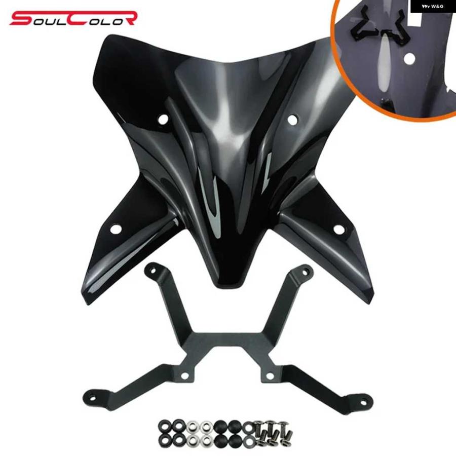 並行輸入品オートバイ バイク スポーツ ウィンドシールド バイザー マットブラック ウィンドスクリーン 990 DUKE 2024 2025 990DUKE 24 25 DUKE990の画像