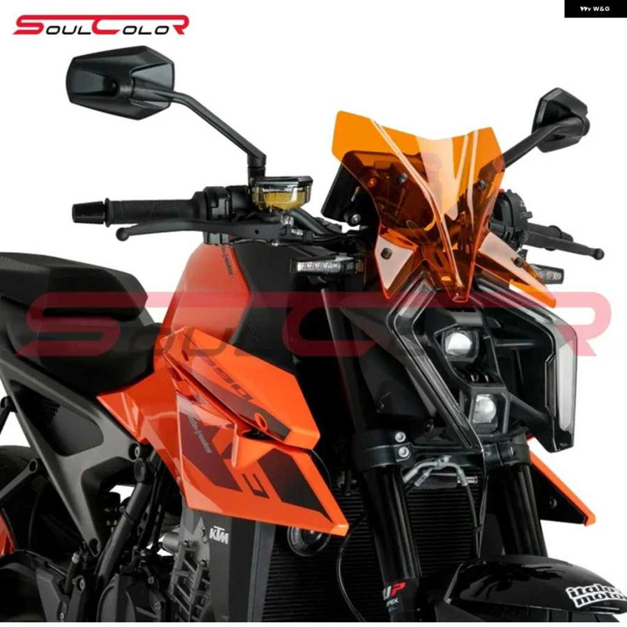 並行輸入品オートバイ バイク スポーツ ウィンドシールド バイザー マットブラック ウィンドスクリーン 990 DUKE 2024 2025 990DUKE 24 25 DUKE990の画像