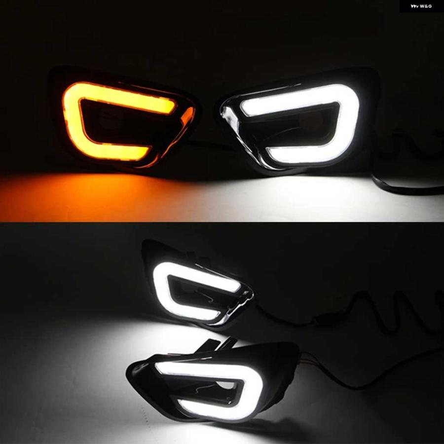 並行輸入品2個 ジープ コンパス 2011-16 LED DRL デイライト デイタイム ランニングライト フォグランプ ウィンカー付き | ブランド登録なし | 05