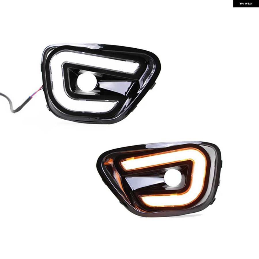 並行輸入品2個 ジープ コンパス 2011-16 LED DRL デイライト デイタイム ランニングライト フォグランプ ウィンカー付き | ブランド登録なし | 07