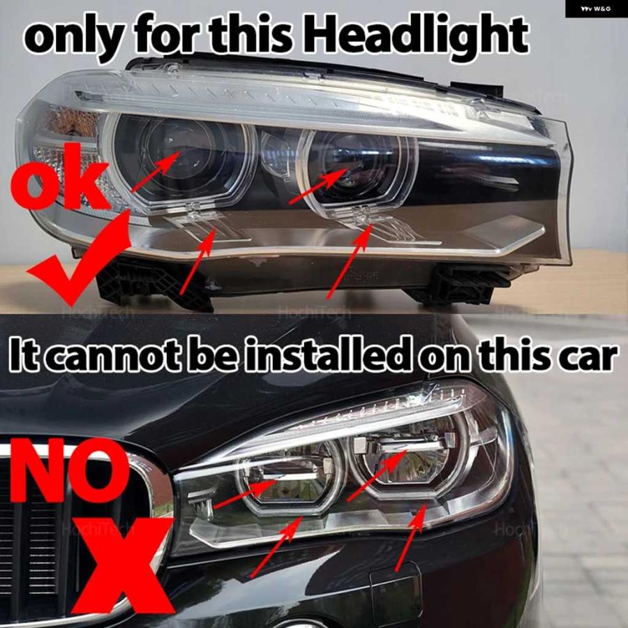 並行輸入品イエロー DRL エンジェルアイ LED ボード デイタイム ランニングライト BMW X5 F15 X5M F85 2014-18 ヘッドライト 63117263051 | ブランド登録なし | 03