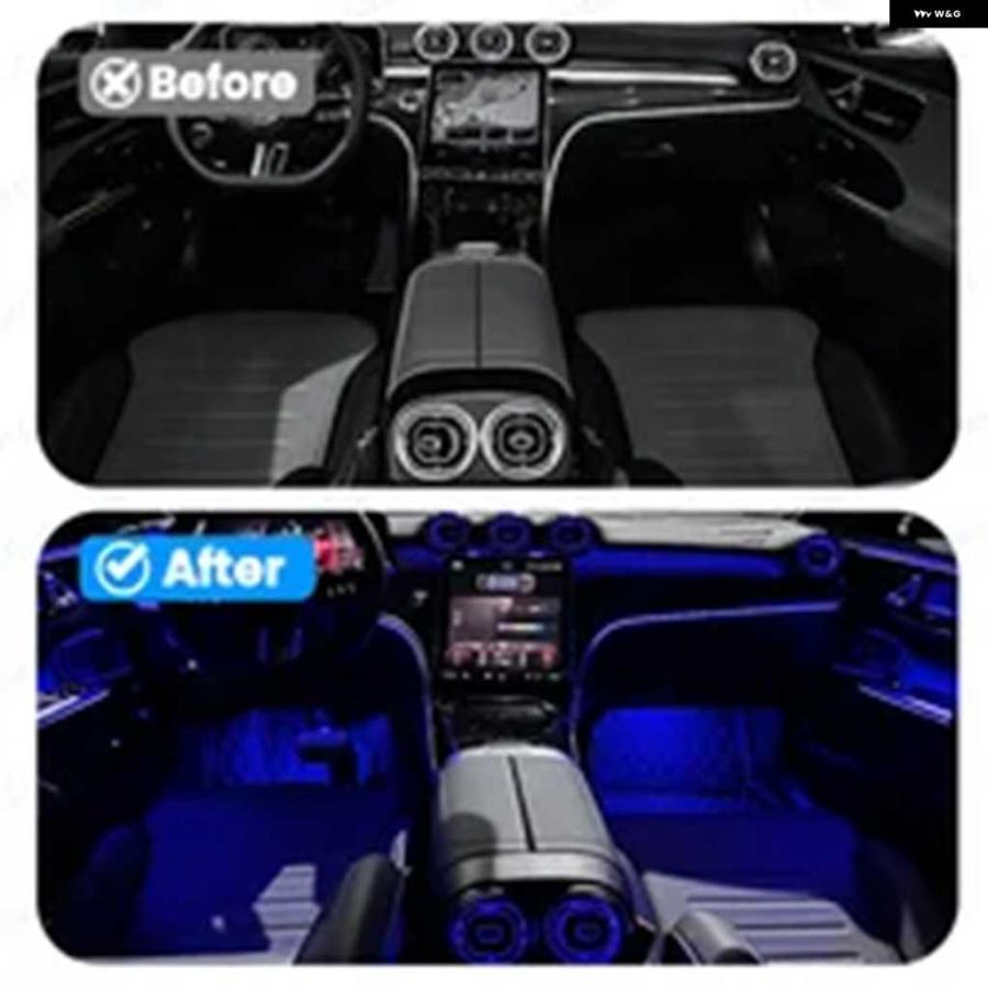並行輸入品LED 64色 アクティブ スタイル アンビエントライト メルセデス ベンツ C クラス W206 X254 GLC 2022+ 車計器センター コンソール ライト | ブランド登録なし
