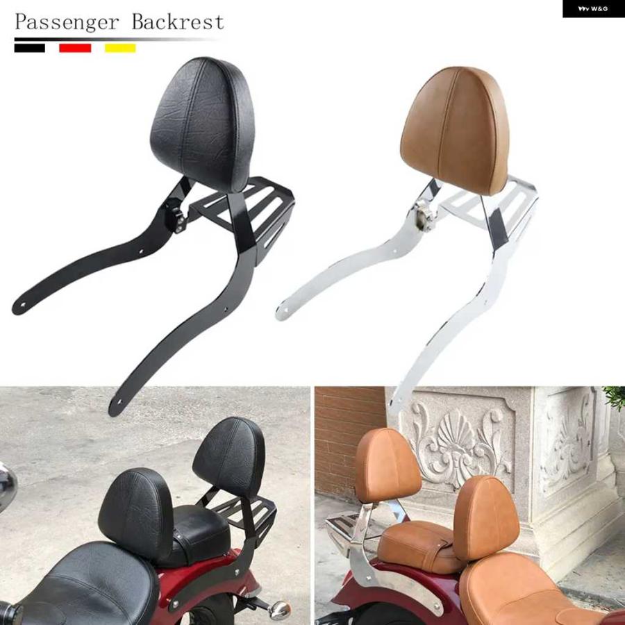 並行輸入品オートバイ バイク リア ピリオンシート 用バックレストシート シーシーバー クッション キャリア アクセサリー インディアン スカウトシック_9