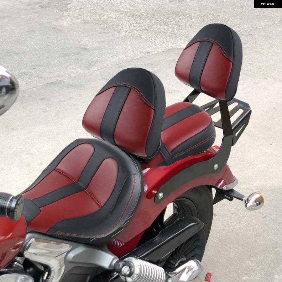 並行輸入品オートバイ バイク リア ピリオンシート 用バックレストシート シーシーバー クッション キャリア アクセサリー インディアン スカウトシック_11