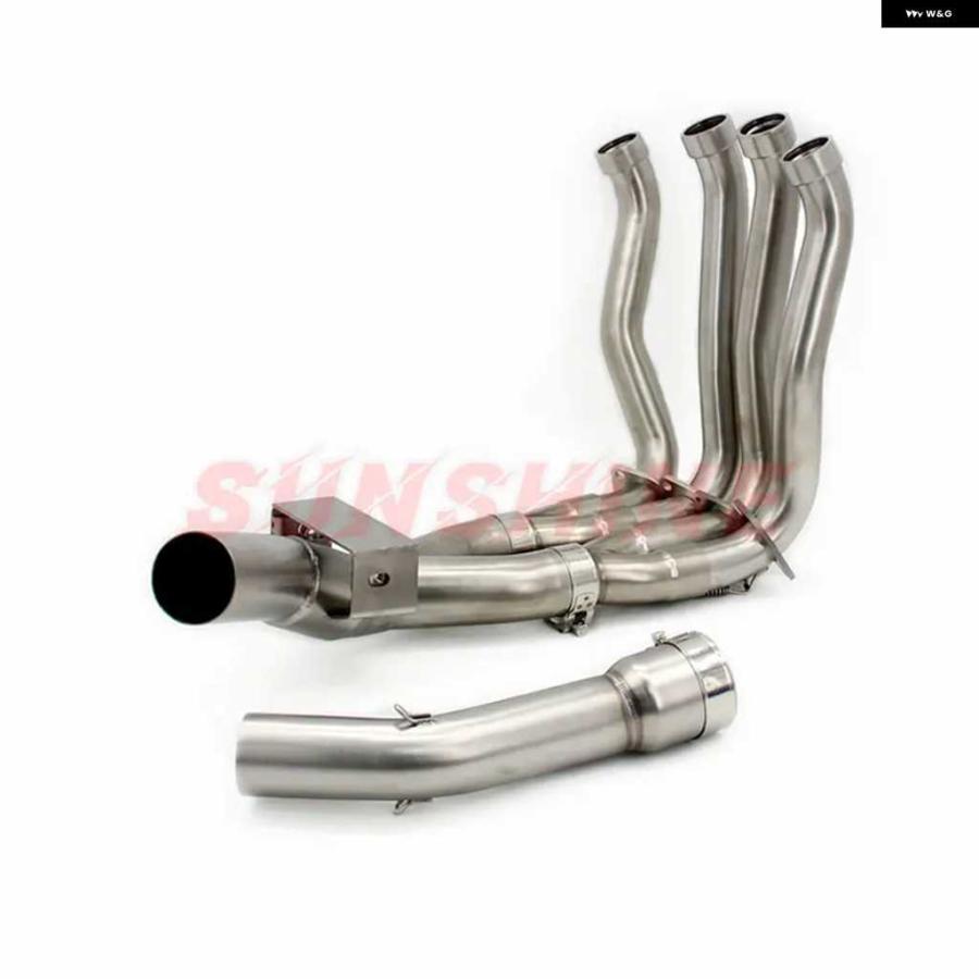 並行輸入品YZF ヤマハ FZ1 FZS1000 2006-2015 オートバイ バイク 排気フロント パイプ モトクロス フル システム ステンレス スリップオンの画像
