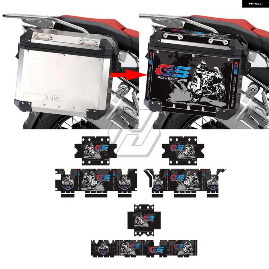 並行輸入品BWM R1250GS R1200GS ADV 3 X アドベンチャー 3D デカール プロテクター カバー ステッカー デカール セット BMW アルミ パニアケース BOX