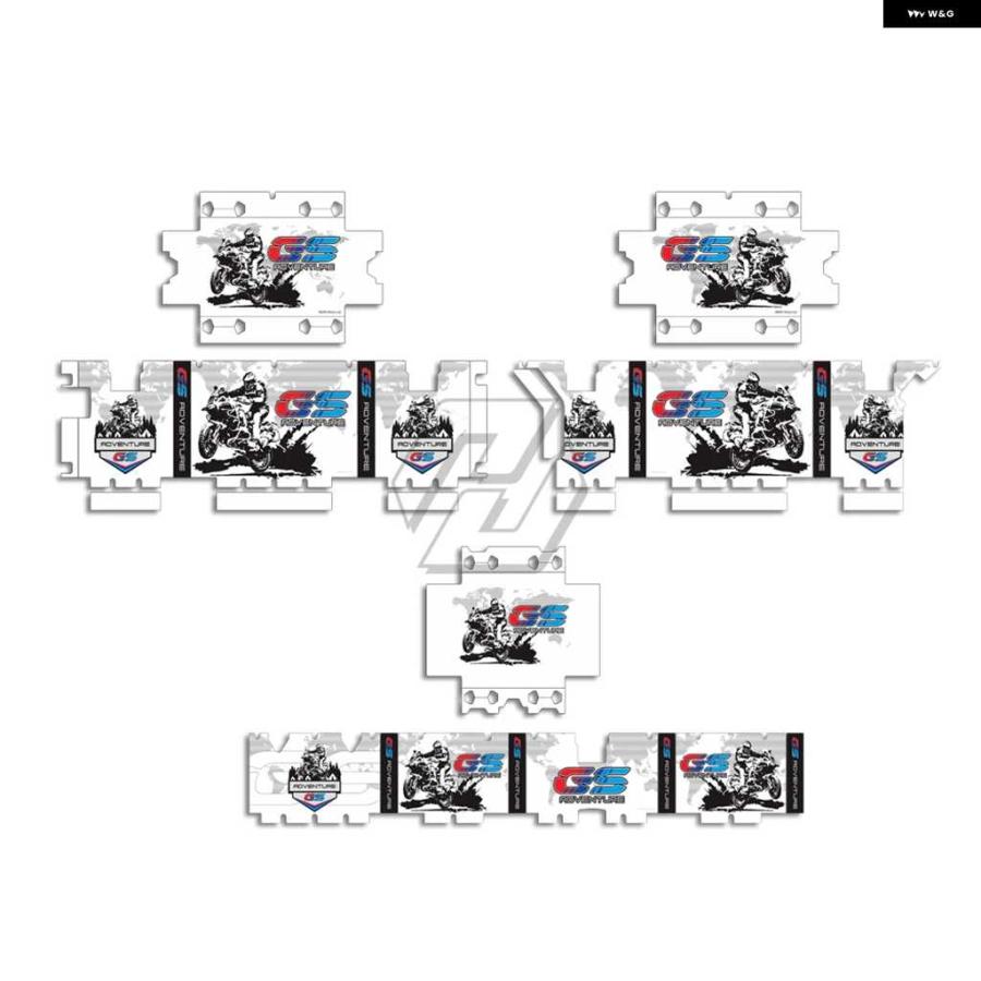 並行輸入品BWM R1250GS R1200GS ADV 3 X アドベンチャー 3D デカール プロテクター カバー ステッカー デカール セット BMW アルミ パニアケース BOX