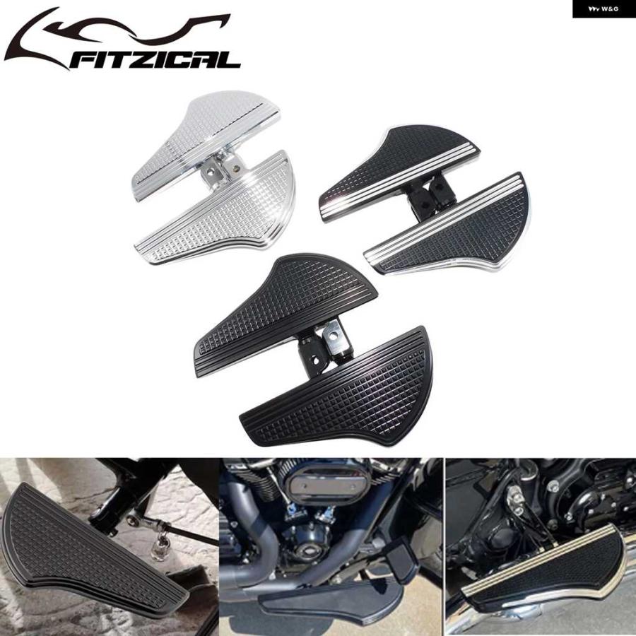 並行輸入品2X オートバイ バイク フロントフロアボード ディファイアンス フットペグ ハーレー ソフテイル ストリート ファットボブ FXBB ローライダー | ブランド登録なし
