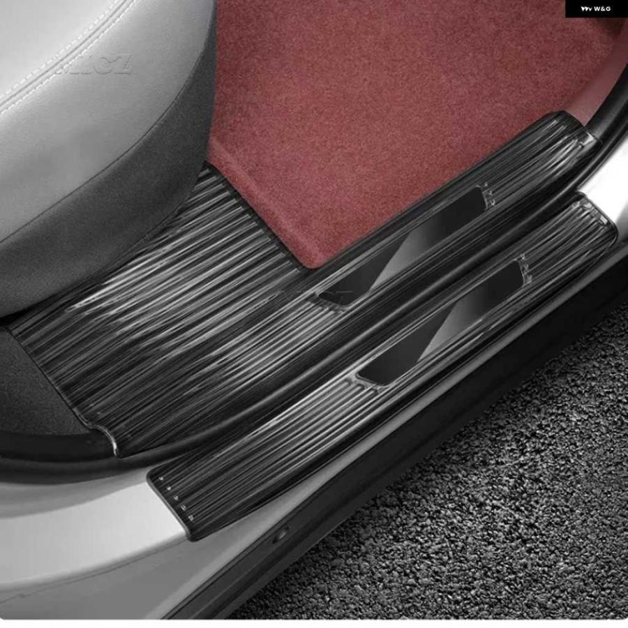 並行輸入品カーアクセサリー トヨタ BZ4X 2022-2023 ステンレス スレッショルドガード トランク スレッショルドガードプレート 傷防止 | ブランド登録なし | 07